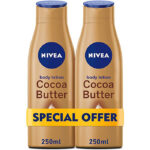 NIVEA, Body Care, Body Lotion, Cocoa Butter, Dry Skin, 2 X 250 ml