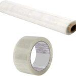 Stretch Film Wrap – 50cm with Transparent Tape 50yrd