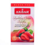 Akbar Flavoured Teas With Real Fruit Pieces – 20 Foil Tea Bags (Strawberry Cream Sensation)